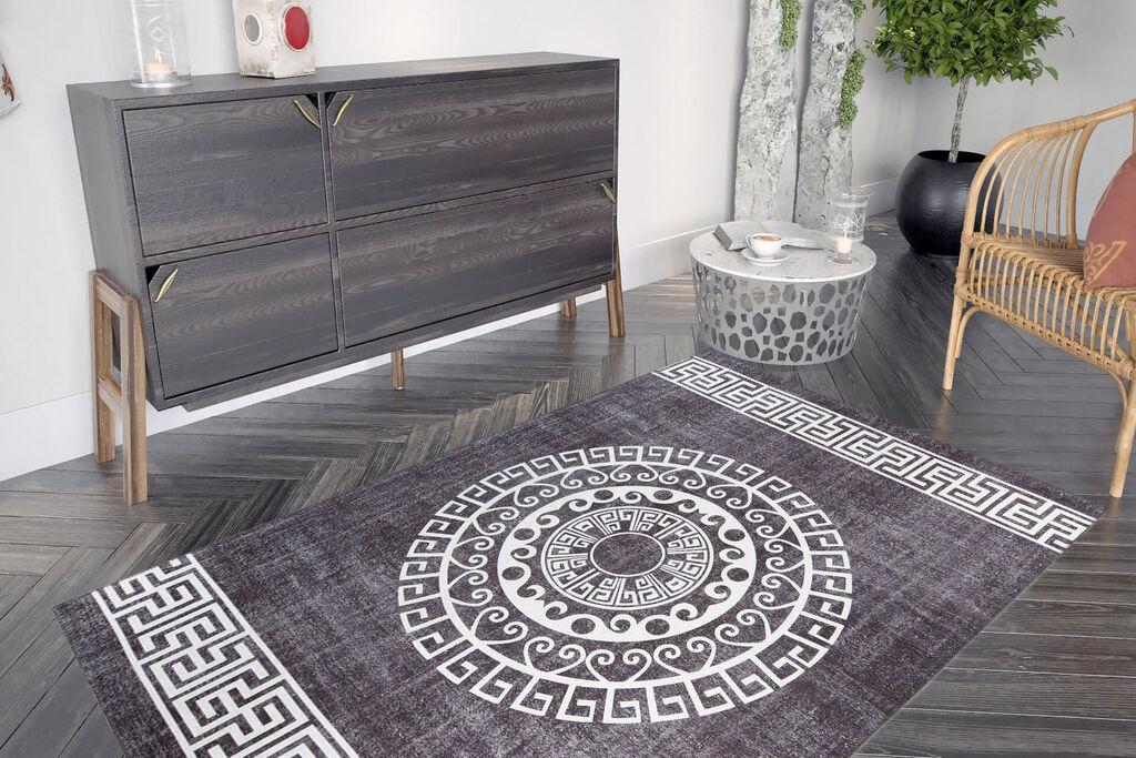 Conceptum Hypnose тепих Dorian -AL 327, 140x190 cm, антрацит-бел