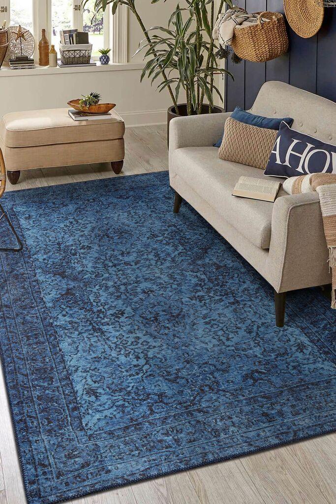 Conceptum Hypnose Carpet Folk -BA 44, 140x190 cm, темно сина