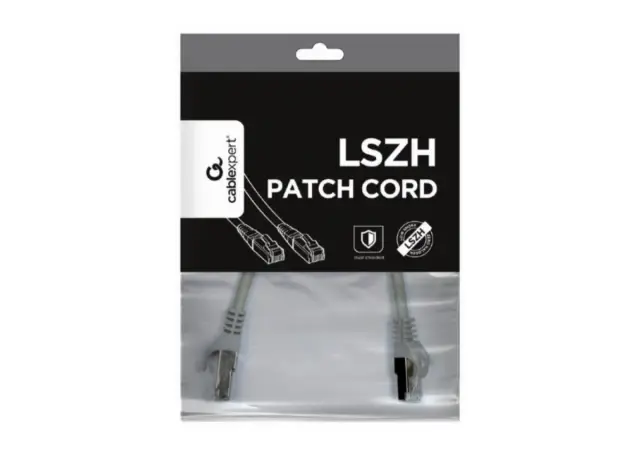 Gembird мрежен кабел PP6A-LSZHCU-0.25M, SFTP, CAT.6A, бакарен, LSZH, 0.25m