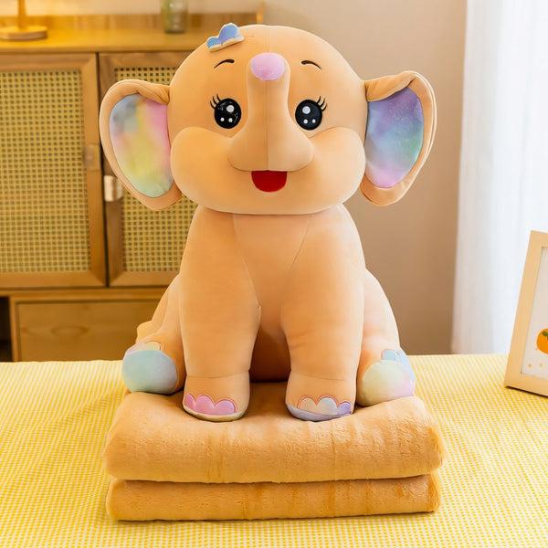 Играчка со ќебе Слонче - кафена боја