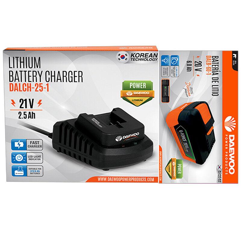 DAEWOO Комплет: Полнач 21V + Батерија 20V 6.0Ah U-Force