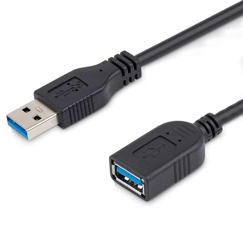 Кабел - USB 3.0 машко - USB 3.0 женско - Црн
