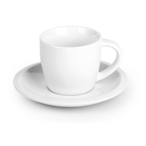 PUBLIK Шолја, Со Тацна, За Капучино, MOMENTO, 44.060.90, 7,7*6,9*0цм, Бела