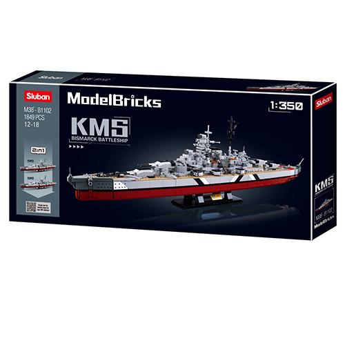 SLUBAN Воен Брод , 1849, Battleship 2IN1, M38-B1102