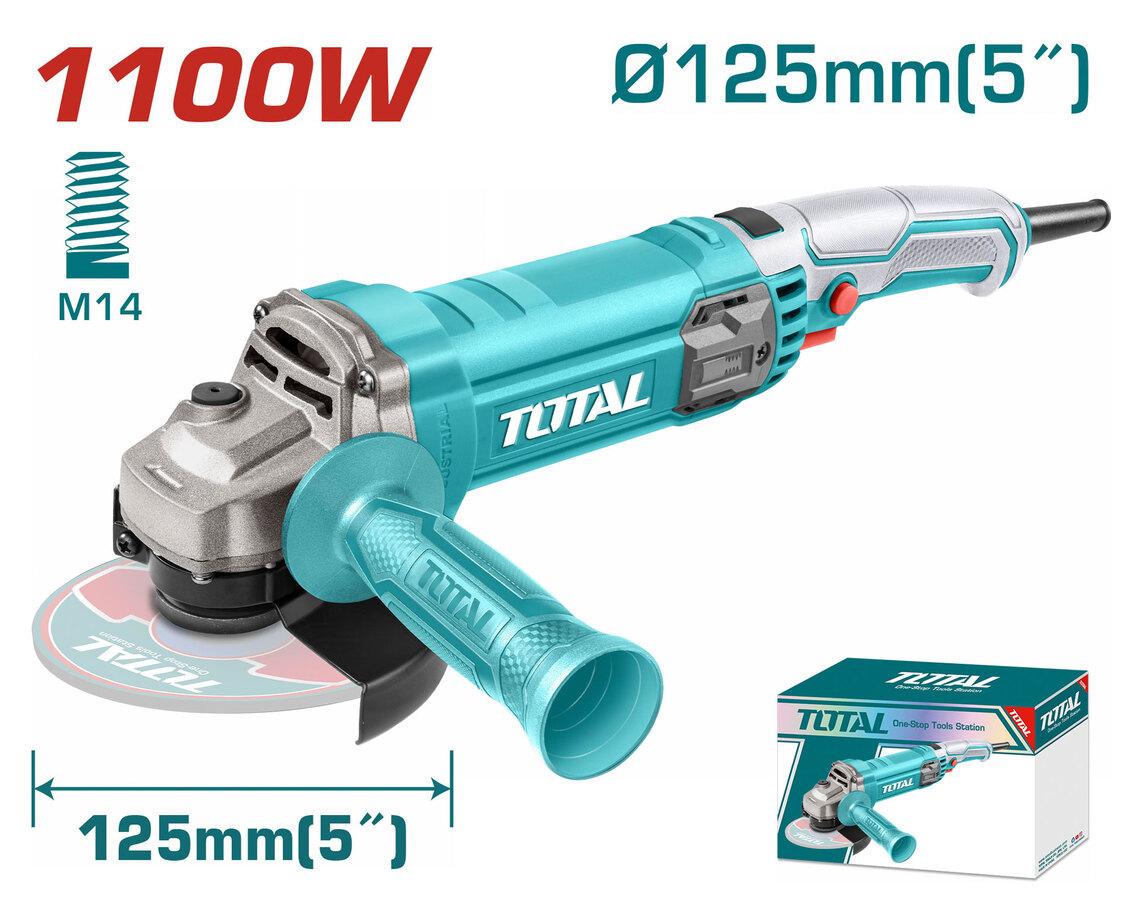 Аголна брусилка Total TG11012556, 1100W, 125mm