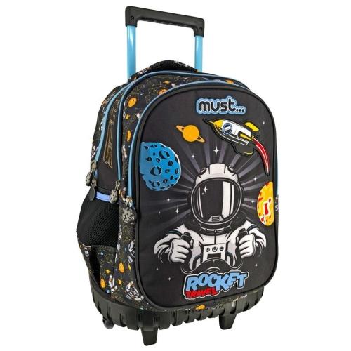 MUST Ранец со тркала, 3 Патенти, Rocket Travel, 000585554, 34x44x20цм, Микс