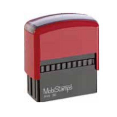 ПЕЧАТ АВТОМАТСКИ 50 моби стамп 30x70мм црвен со перниче без мастило