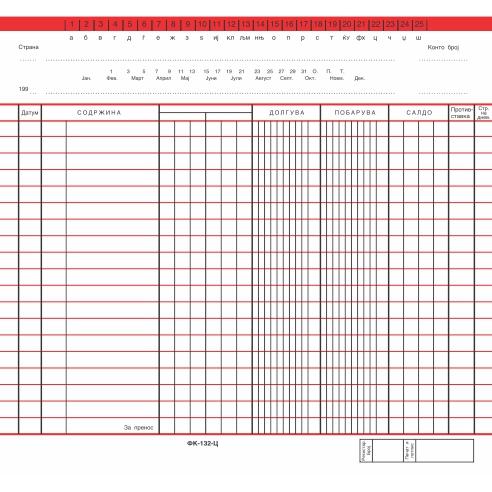 Картица Фк132 Црвена П