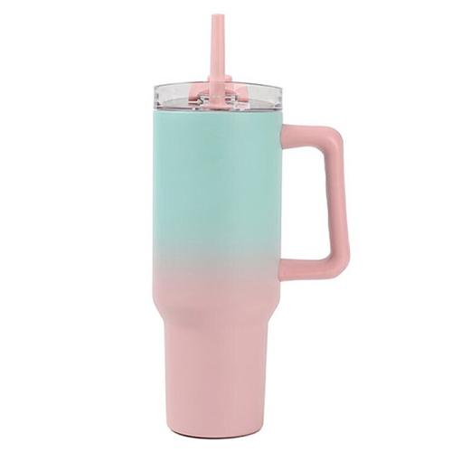 I-TOTAL Чаша, 1200мл, Travel mug , ID0255, Сина/Розева