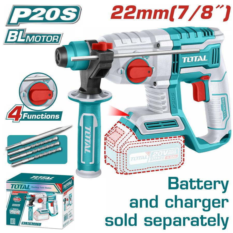 Total безжична чеканска дупчалка TRHLI20208, 2J