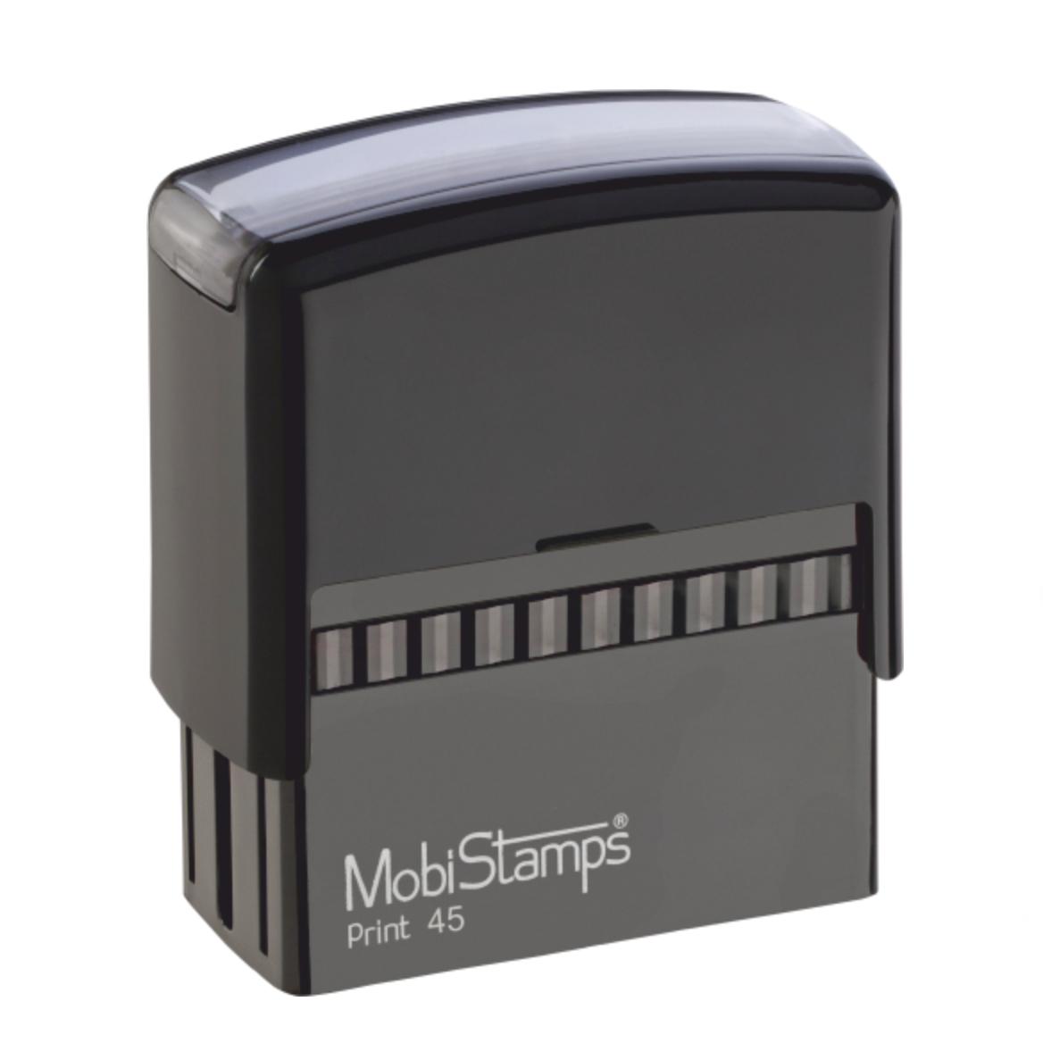 SIRDAS ПЕЧАТ, АВТОМАТСКИ, 26x64мм, Со црно мастило на перниче, Mobistamps, C45