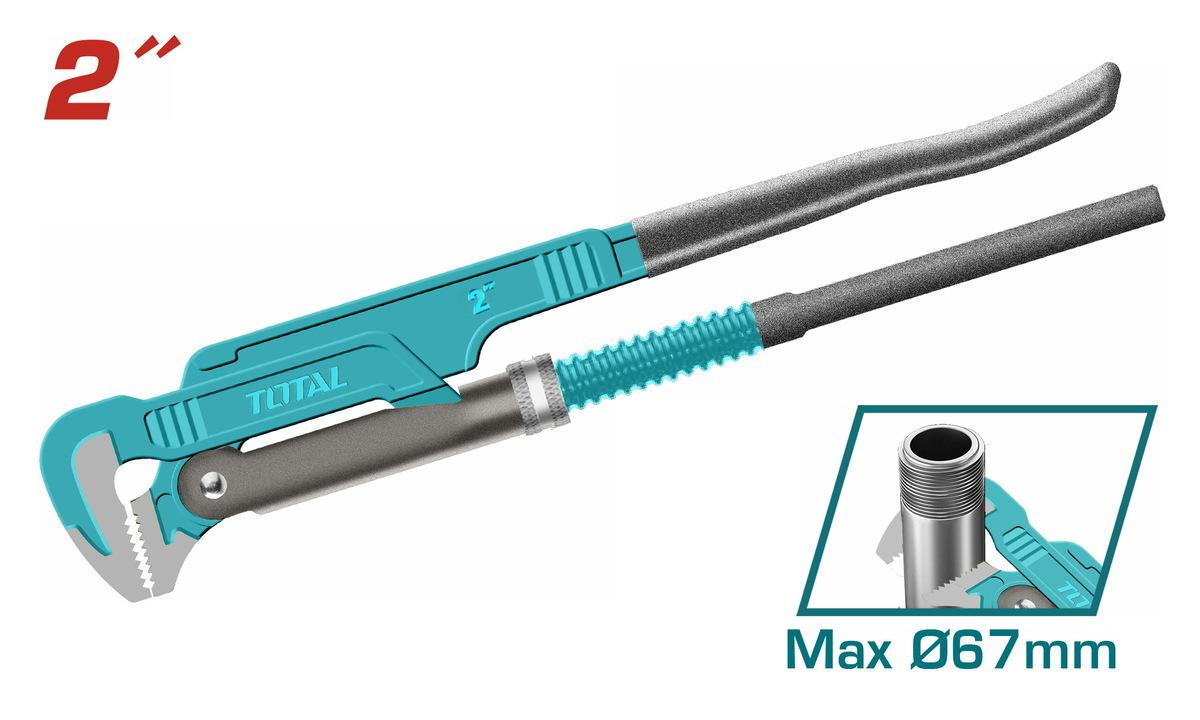 Клешти за цевки Total THT172021, Шведска, 90°, 67mm