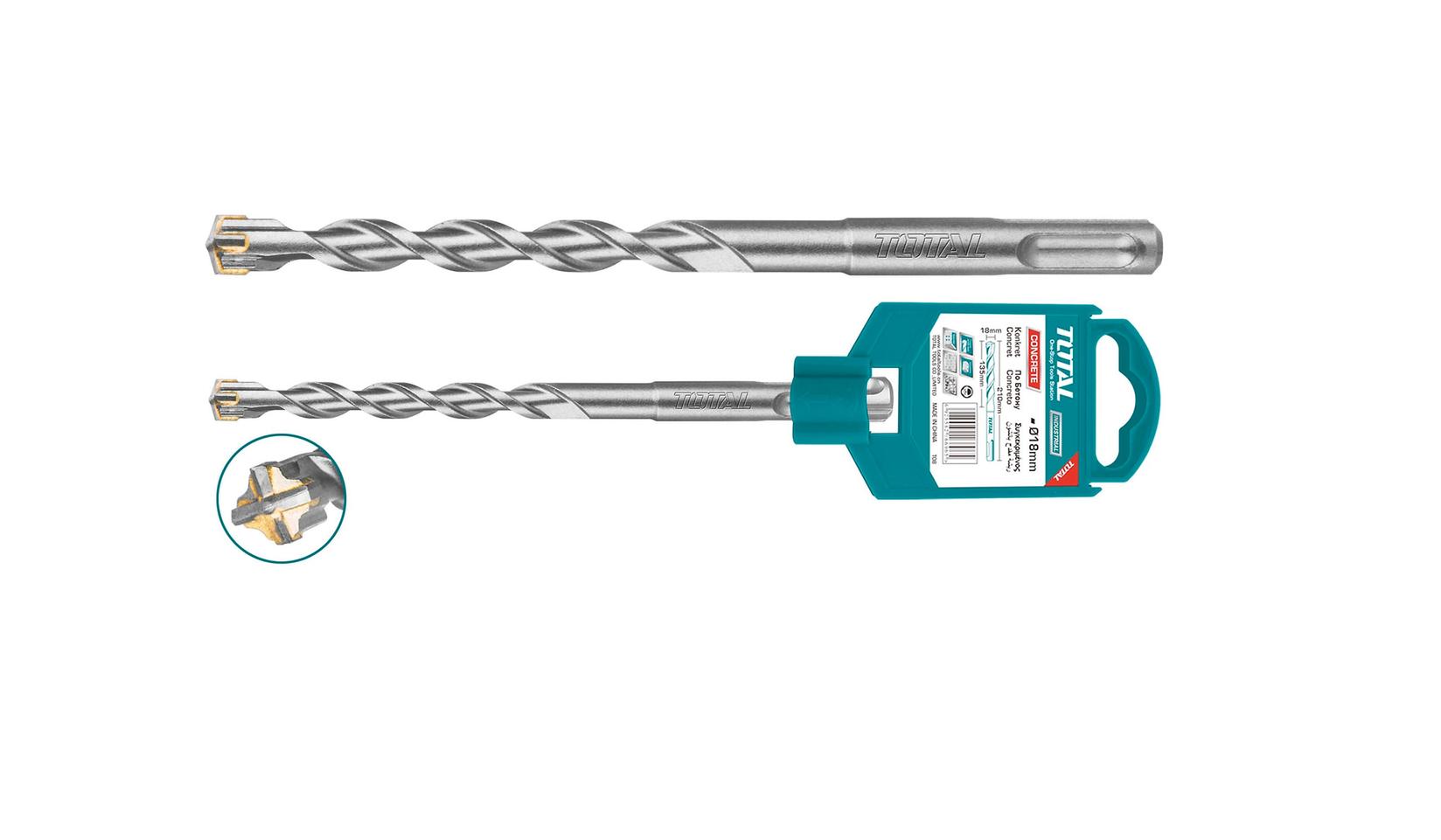 Total SDS плус бургија TAC312002C, 20 x 210 mm, крстен врв