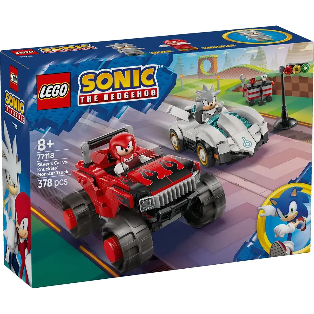 LEGO® SONIC 77118 Автомобилот на Силвер наспроти камионот-монструм на Наклс