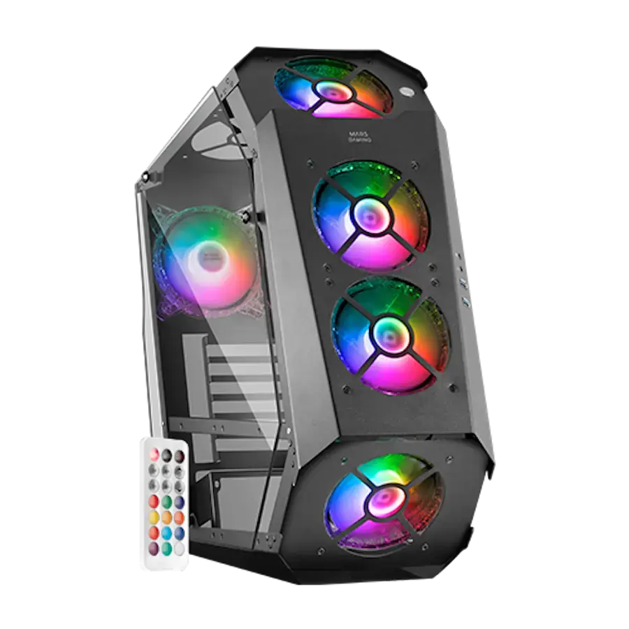 MARS Gaming, Gaming Куќиште За Компјутер, ATX ARGB Gaming PC Case, MC51 Црн