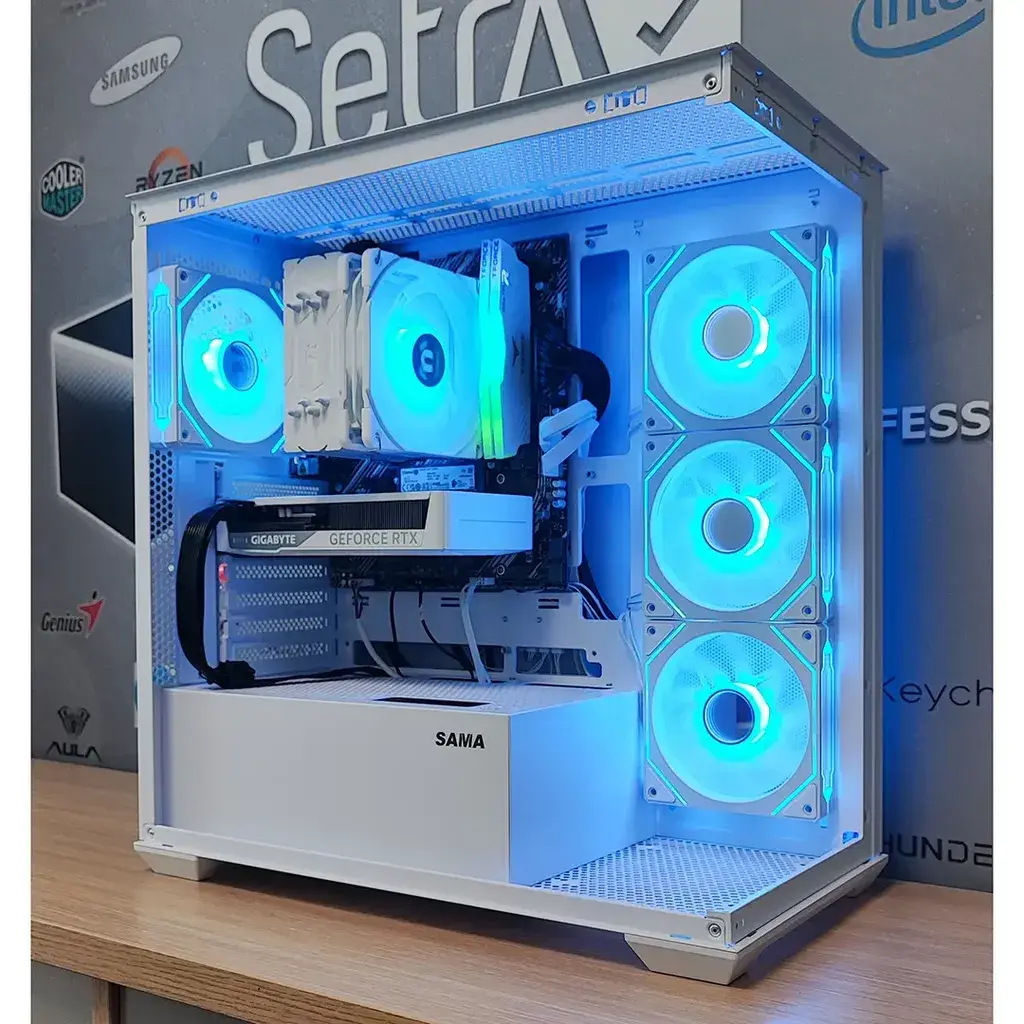 PowerCube, Gaming Десктоп Компјутер, Intel i5-14400F / 32GB DDR5 / NVMe 1TB / RTX 5060 8GB, Cyclops G14 V4 IceCube G3250