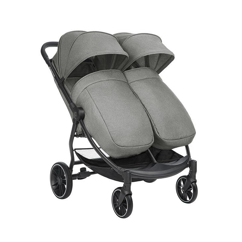 KIKKA BOO Количка за близнаци Happy 2 светло сива 2024