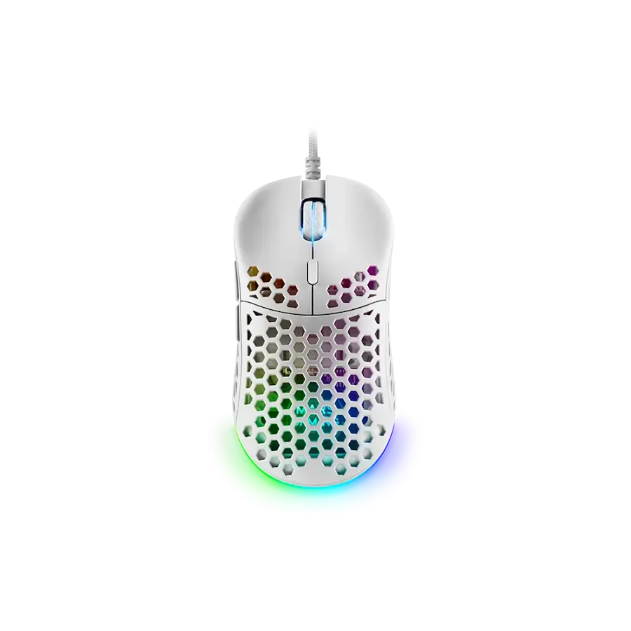 MARS, Gaming Глушец, 12800 DPI RGB, MM55 Бел