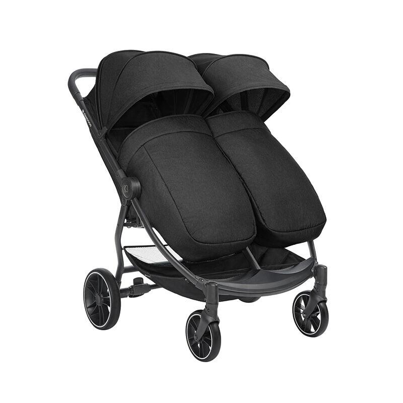 KIKKA BOO Количка за близнаци Happy 2 црна 2024