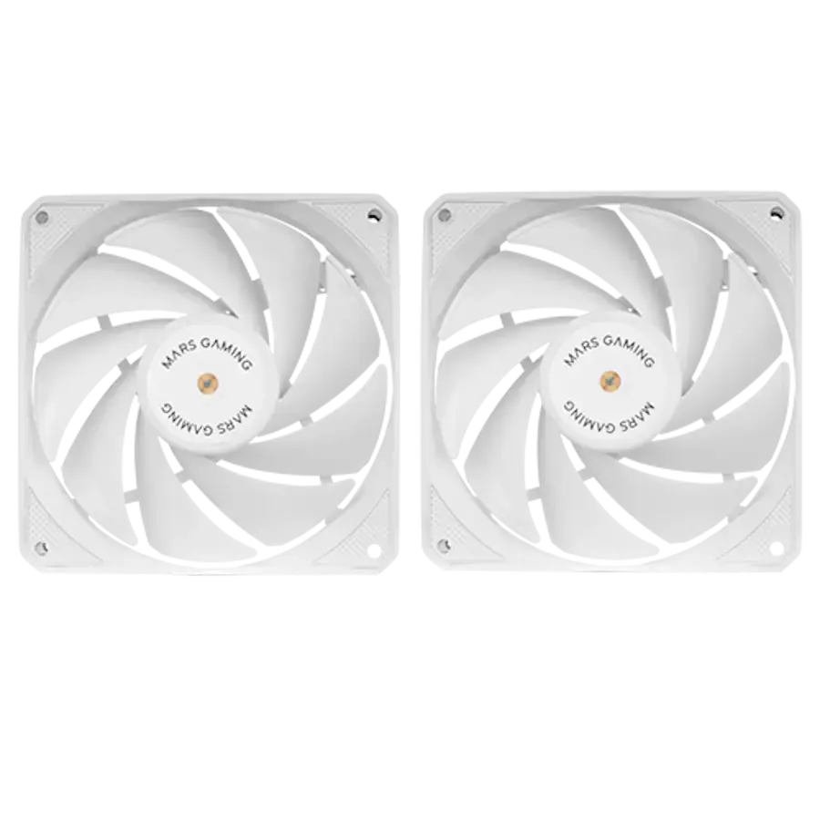 MARS Gaming, Комплет Вентилатори За Куќиште, 2x120mm Fans, MF-NCLX2 White
