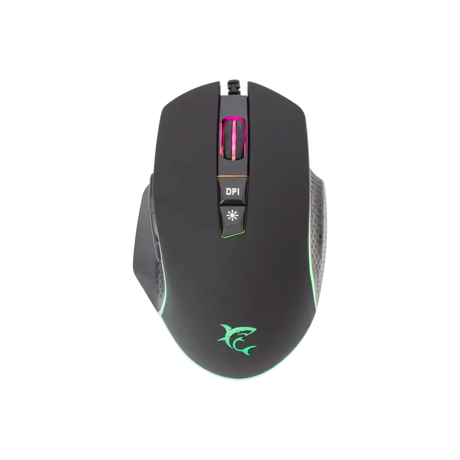 WHITE SHARK, Gaming Глушец, 6400 DPI, Gareth Црн
