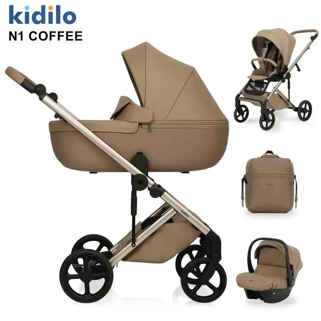 KIDILO Количка Eli N1 3 во 1, Кафена