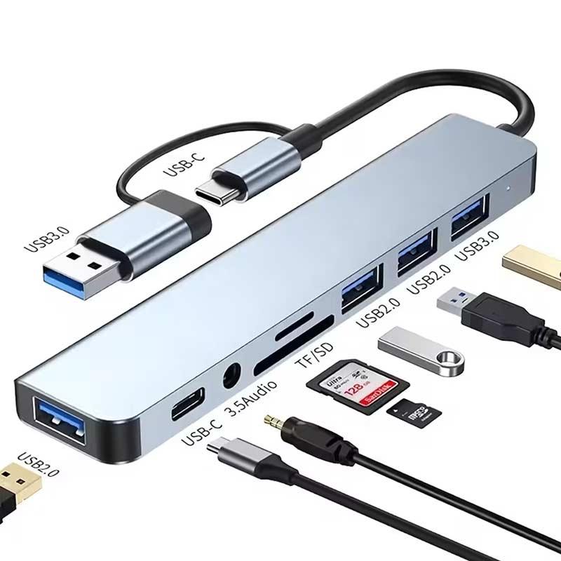 USB Type-C разделник - 8 во 1