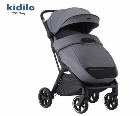 KIDILO Количка C5F + зимска прекривка, Сива