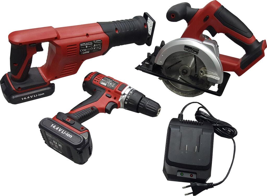 Matrix Сет батериски алатки 14.4V cordless 3 во 1 MTJ-14.4V