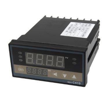 Alfa Electric Терморегулатор со релеен излез, К-тип сонда, 96x48mm, 0–400°C – C410