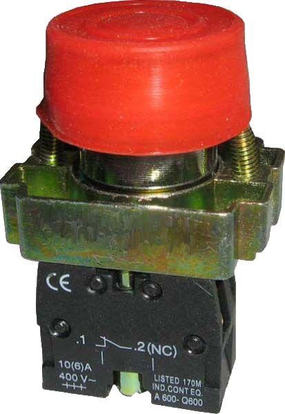 Alfa Electric Тастер, НЦ, црвен, ИП65, гумиран – BP42