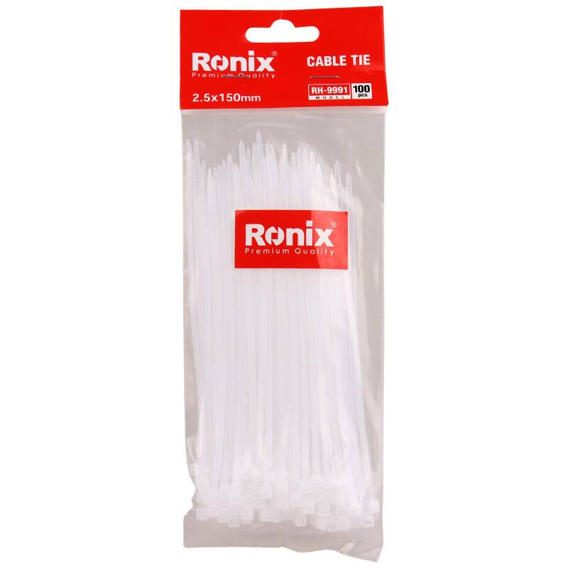 Ronix Врзвалка пластична, бела, 2.5x150mm, сет 100 парчиња – RH-9991