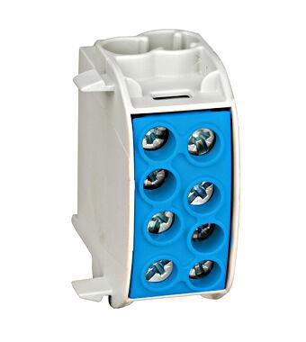 Alfa Electric Приклучна клема еднополна, 4x25mm², сина – TERM-BLUE-4x25