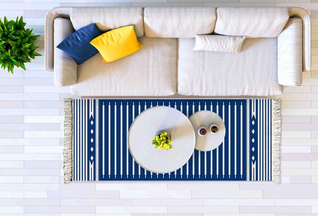 Тепих Conceptum Hypnose Klm0135, 200x80 см, црно-бел