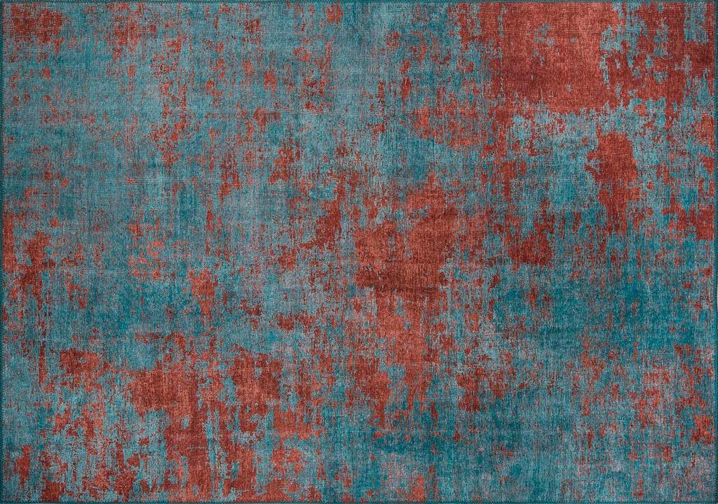 Conceptum Hypnose Carpet Fusion -AL 04 y, 210x310 cm, тиркизно-портокалова