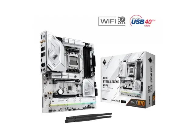ASRock Матична плоча AM5, X870, Челична Легенда, WIFI