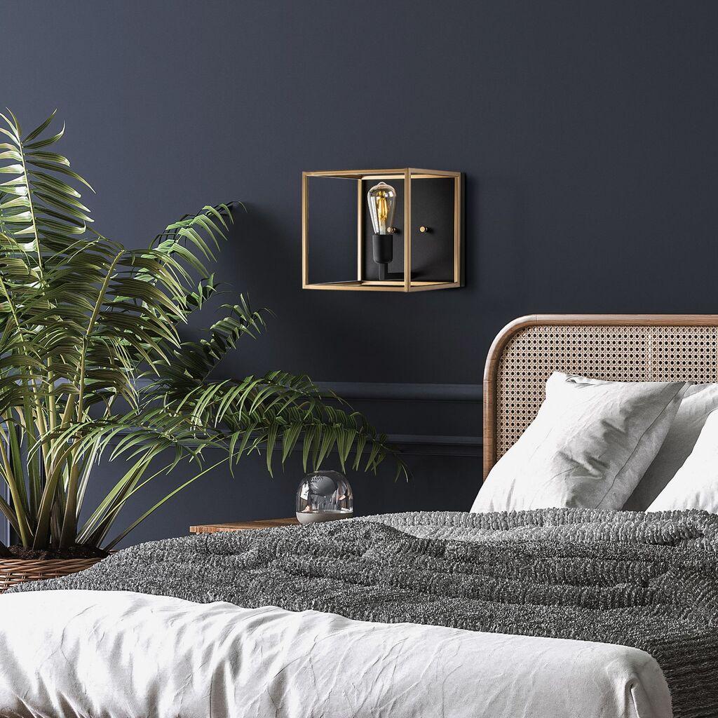 Opviq dzидна светилка Kafes-13751, црна и златна боја