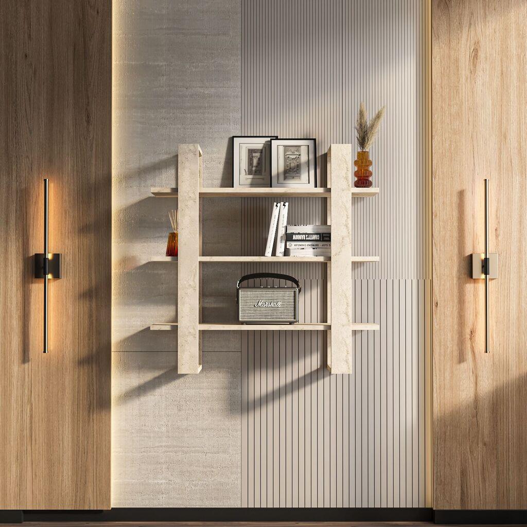 Hanah Home dzидна полица Suno, 90x90x22 см, црна