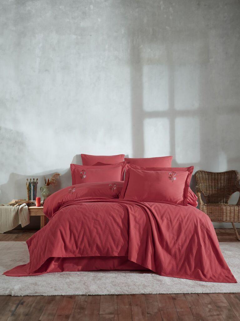 Комплет постелнина L'essentiel Maison Norris, 240x260, Црвена