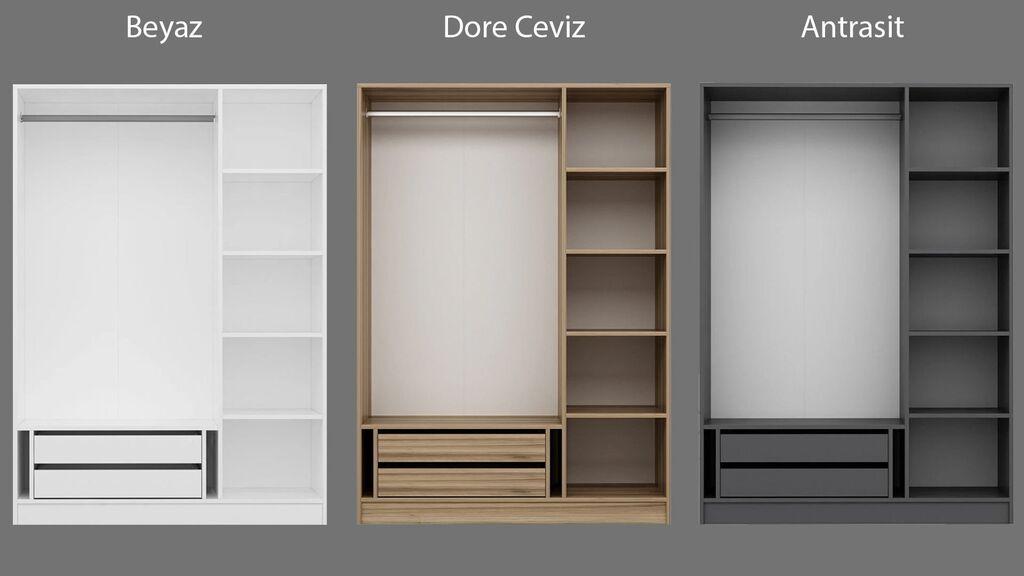 Гардеробер Hanah Home Кејл, 135x210x52 см, бел