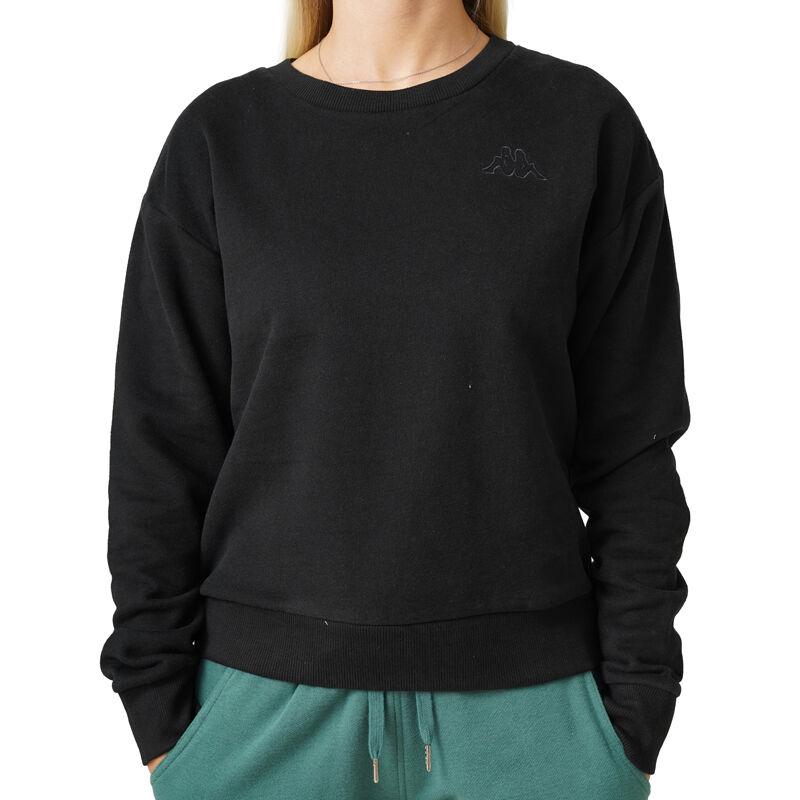 Женски дуксер Kappa со лого на Ellew, црна