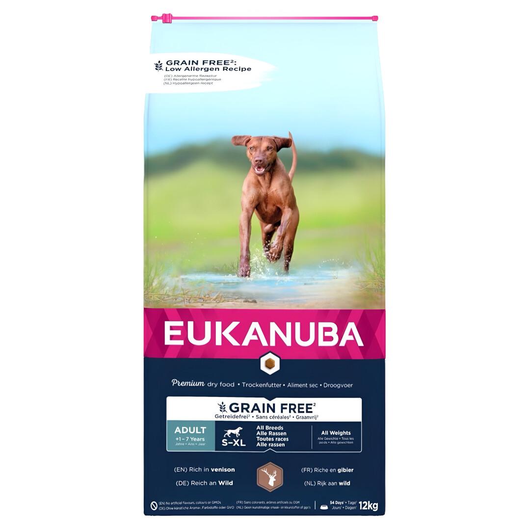 EUKANUBA Grain Free Adult Venison Гранули со Дивеч [Вреќа 12кг]