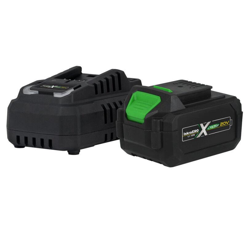 Iskra ERO сет Li-Ion батерија + брз полнач IEX-BP-2040 + IEX-FC-2040 - 20V 4.0Ah, 130W (4,5A)