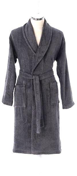 Ozdilek Бањарка Single Colorist Bathrobe with Shawl Collar, Dark Grey (XXL)