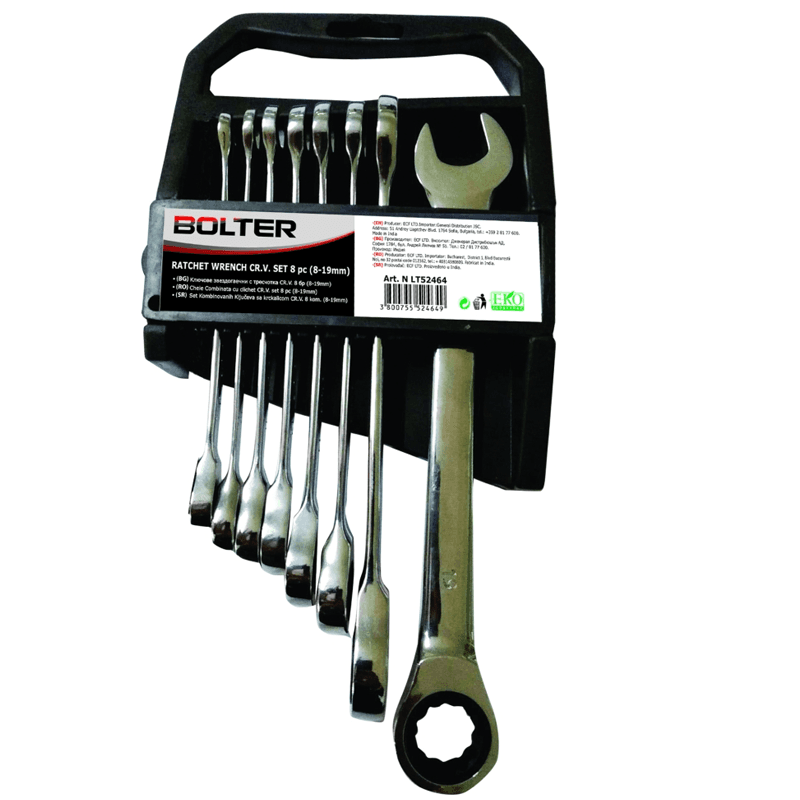 Bolter LT52464 сет обрачести клучеви, 8 парчиња (8-19 mm)