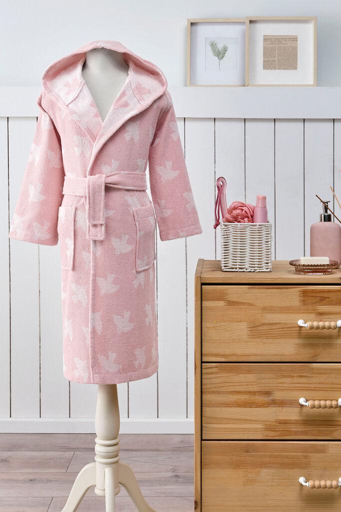 Ozdilek Детска бањарка со капа Peace Birds розева