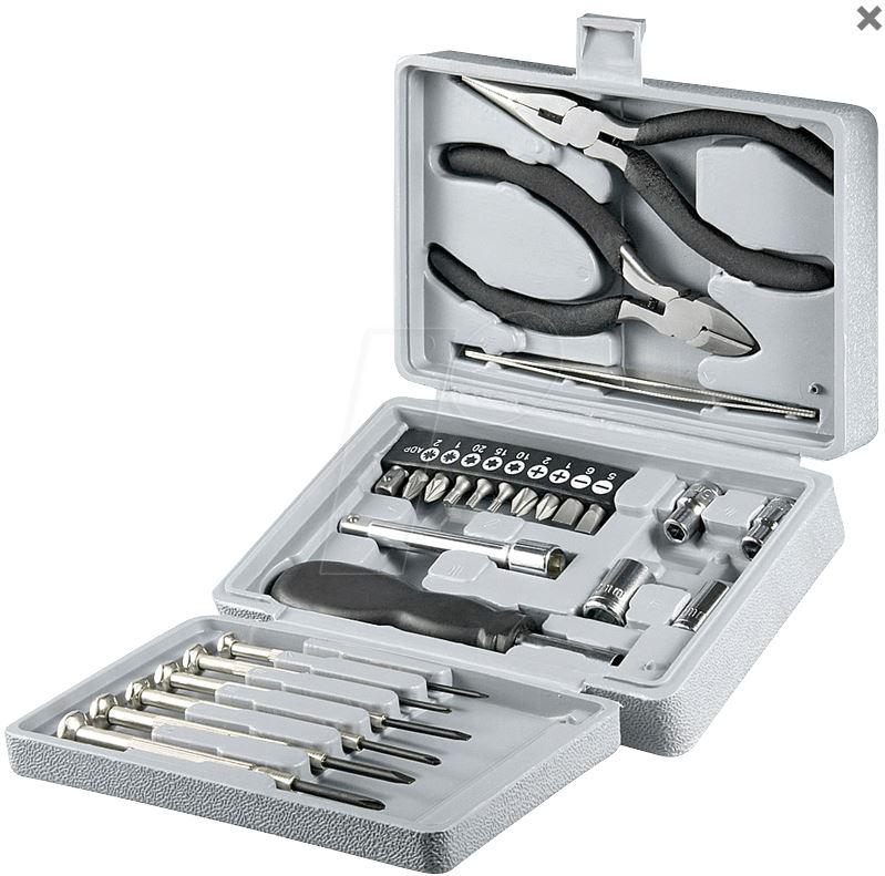 Alfa Electric Комплет со 25 парчиња клешти и одвртки 77093