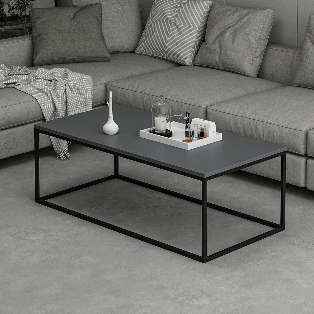 Маса Hanah Home Club Тигар, 120x42x60 см, Антрацит