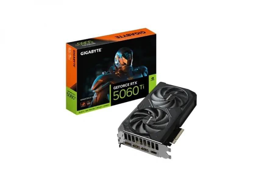 GIGABYTE Графичка картичка GeForce RTX 5060 TI, Windforce OC, GV-N506TWF2OC-8GD, 8GB, GDDR7