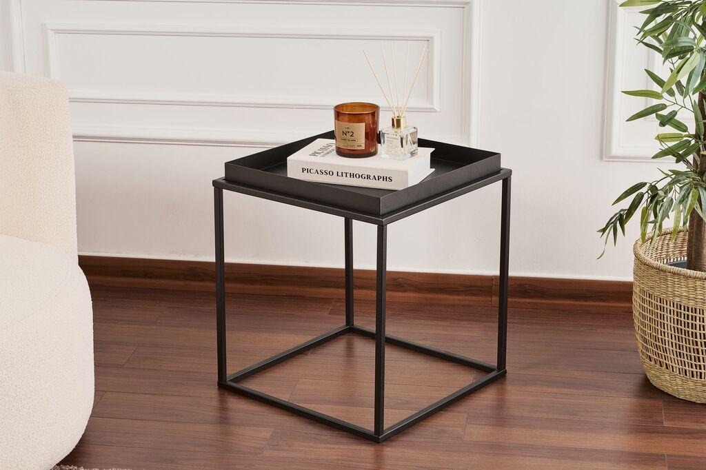 Маса Hanah Home Club Shb-18, 45x45x52 см, црна